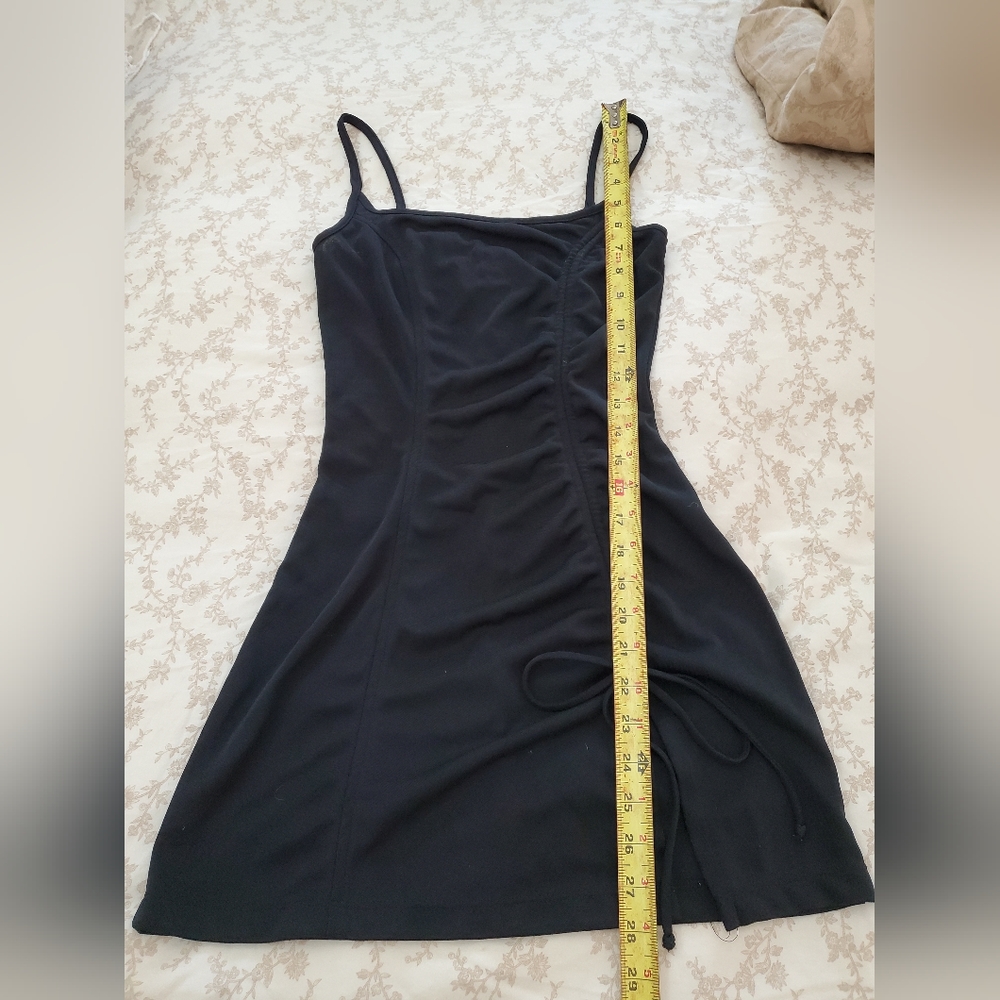Y2k Lbd Drawstring Mini Dress S - Picture 3 of 7